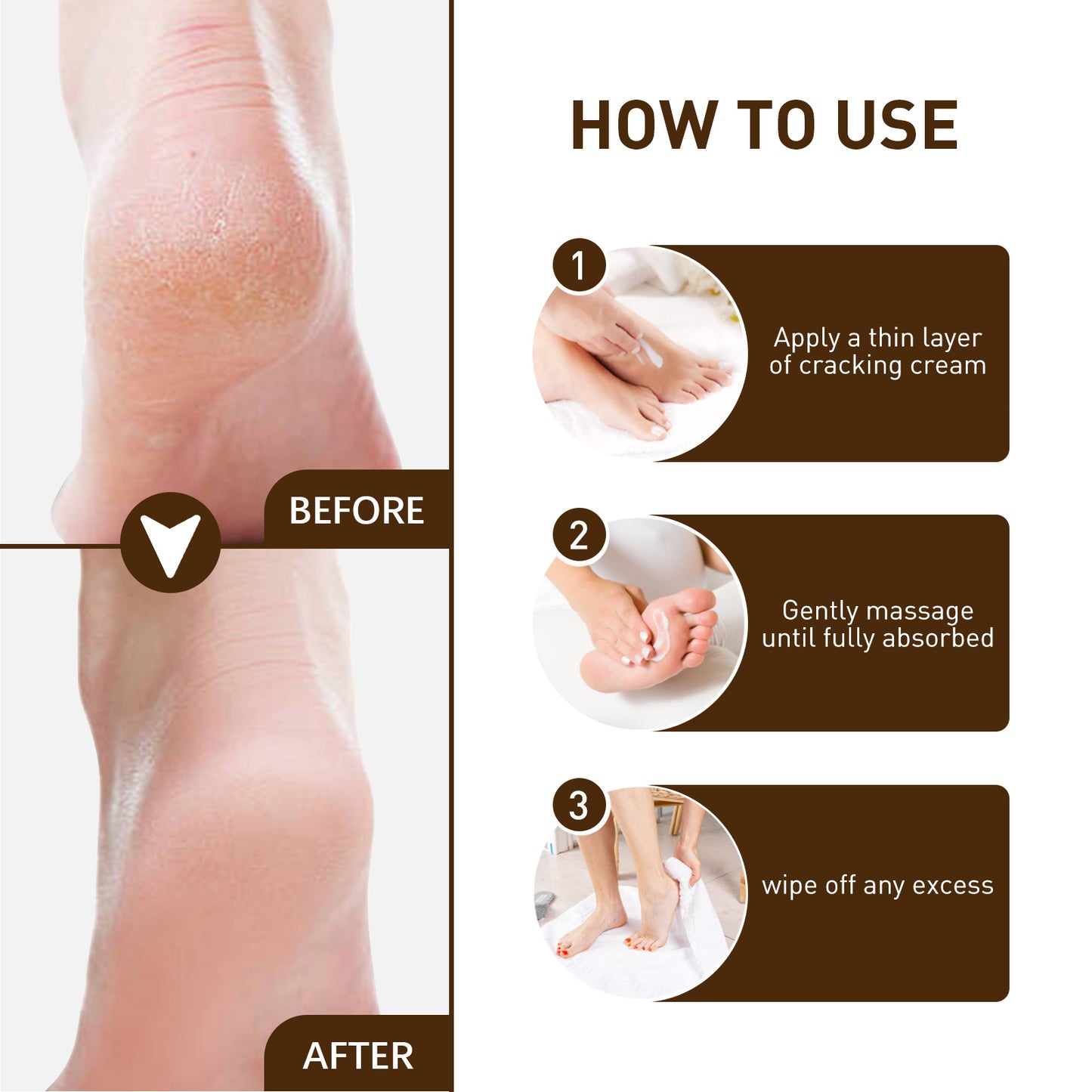 South Moon Cracked Heel Care Cream, Repair Foot Anti-Cracking, Peeling And Chapping Moisturizing Foot Cream