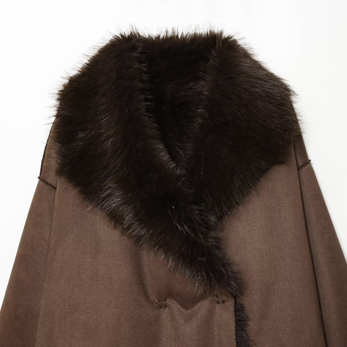 Artificial fur double-sided coat jacket