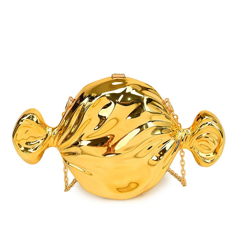 Fashion niche candy acrylic bag, forest style soft girl cute and versatile chain crossbody small round bag