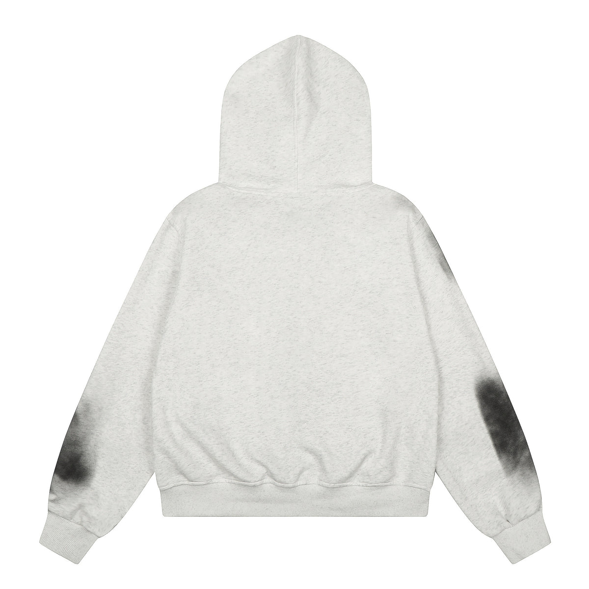 Tie dye fur collar hooded sweatshirt women's coat