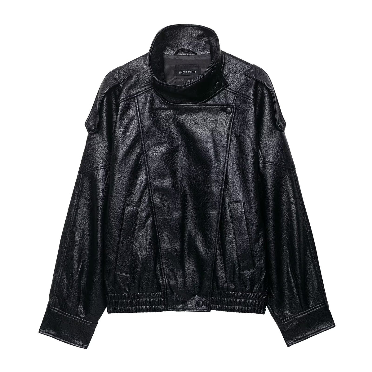 Casual imitation leather jacket women's coat
