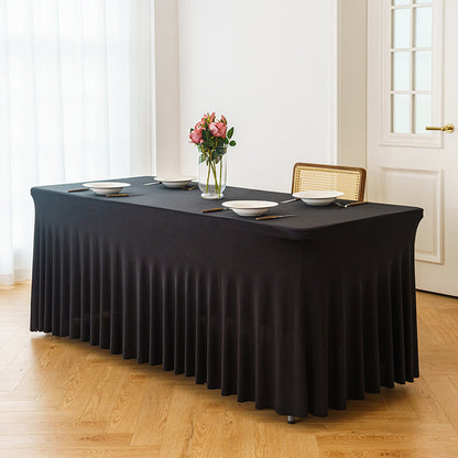 Stretch Spandex Table Cloth Rectangular, Fitted Table Cover for Weddings Parties Banquets Hotel Event Decoration
