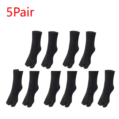 1-5PCS Women/Men Unisex Japanese Kimono Flip Flop Sandal Split Two Toes Sock Tabi Geta Cotton Socks New Arrival
