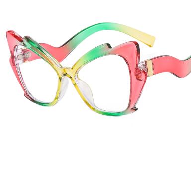 Personalized colorful cat-eye butterfly personalized flat mirror.
