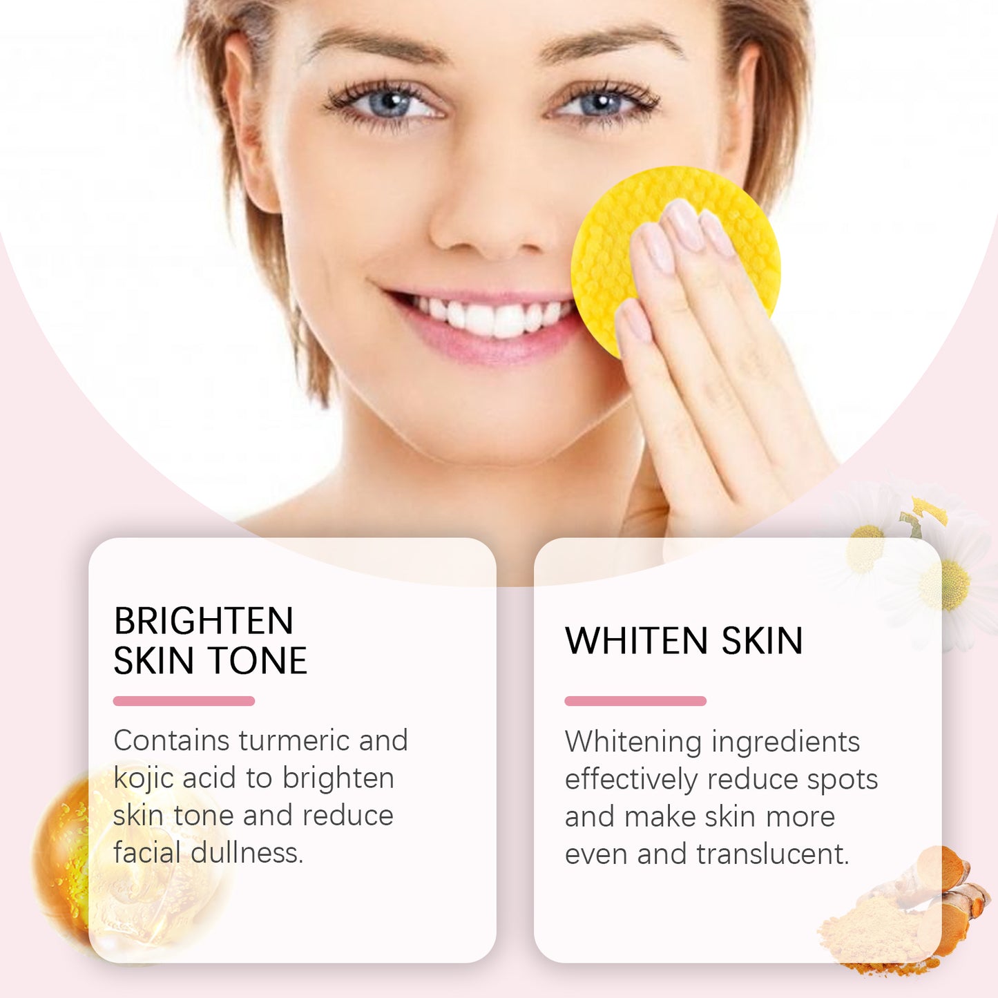 Eelhope Turmeric Acid Cleansing Pad Gently Cleanses Facial Skin Pores, Moisturizes And Refreshes Skin Care
