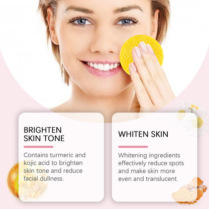 Eelhope Turmeric Acid Cleansing Pad Gently Cleanses Facial Skin Pores, Moisturizes And Refreshes Skin Care