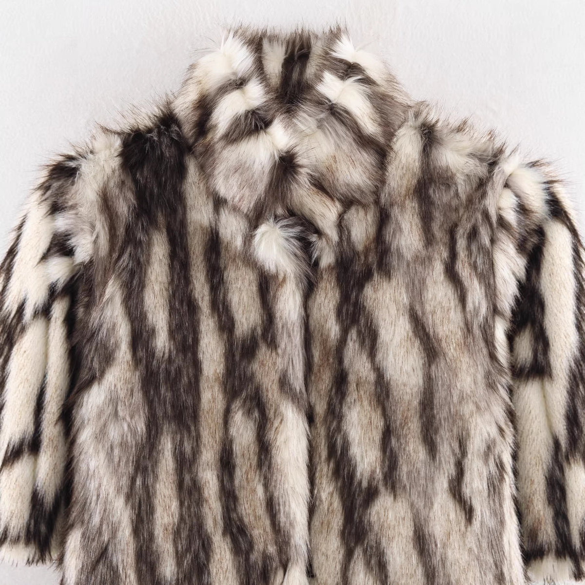 Artificial fur plush coat for women
