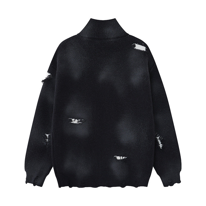 Gradient tie dye cross coat