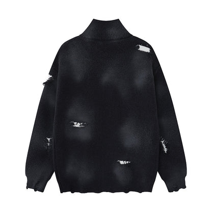 Gradient tie dye cross coat