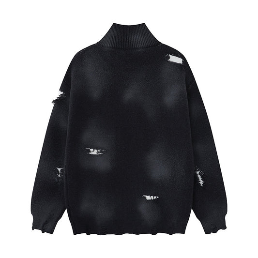 Gradient tie dye cross coat