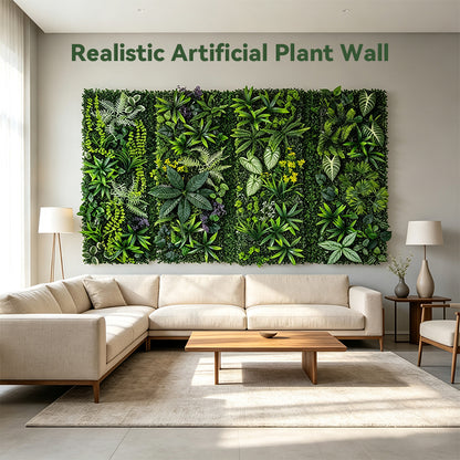 40×120cm Artificial Green Wall Panel – Faux Plant Grass Mat for Door, Background Wall, Party & Home Decor