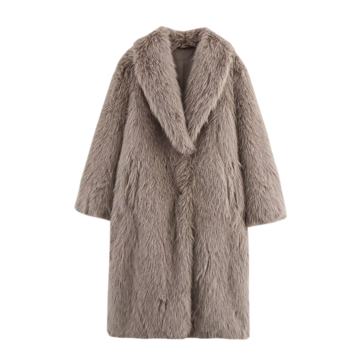 Versatile faux fur coat for women's clothing