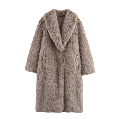 Versatile faux fur coat for women's clothing
