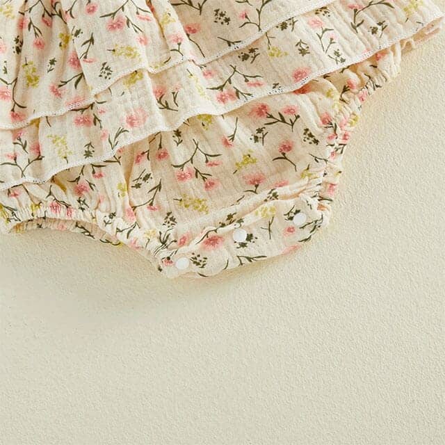 Vintage Floral Baby Romper