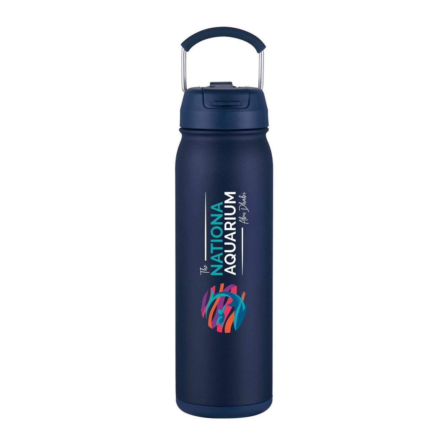 Freeze Sip  24oz Recycled Stainless Steel Bottle with easy carry handle, dual use lid & twist open bottom