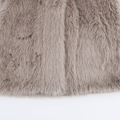 Versatile faux fur coat for women's clothing