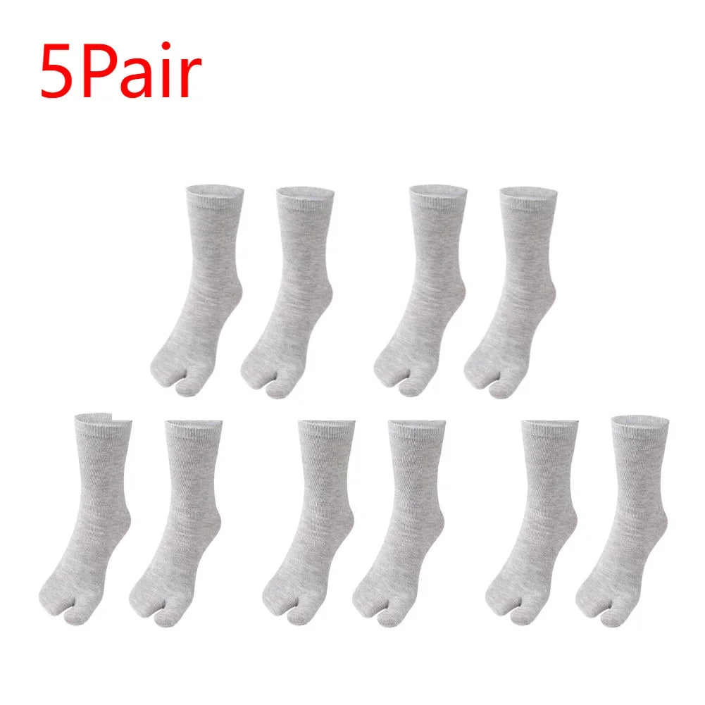 1-5PCS Women/Men Unisex Japanese Kimono Flip Flop Sandal Split Two Toes Sock Tabi Geta Cotton Socks New Arrival