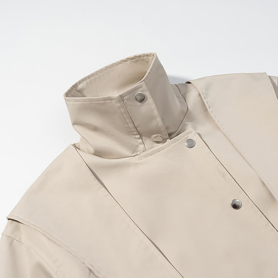 Leisure versatile classic motorcycle trench coat