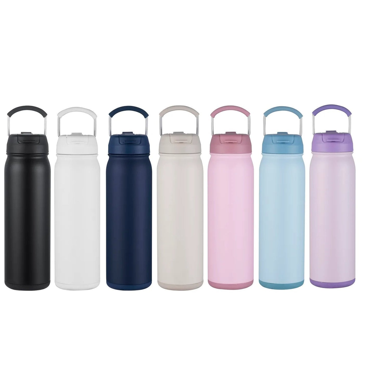 Freeze Sip  24oz Recycled Stainless Steel Bottle with easy carry handle, dual use lid & twist open bottom
