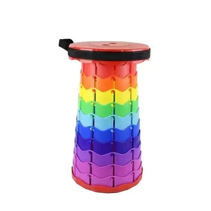 Folding Stool Outdoor Portable Chair Retractable Adjustable Bench Camping, Fishing Multi-scene Applicable