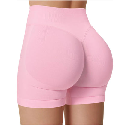 Summer High Waisted Yoga Shorts Fashionable and Sexy Running Fitness Pants Solid Color Yoga Leggings
