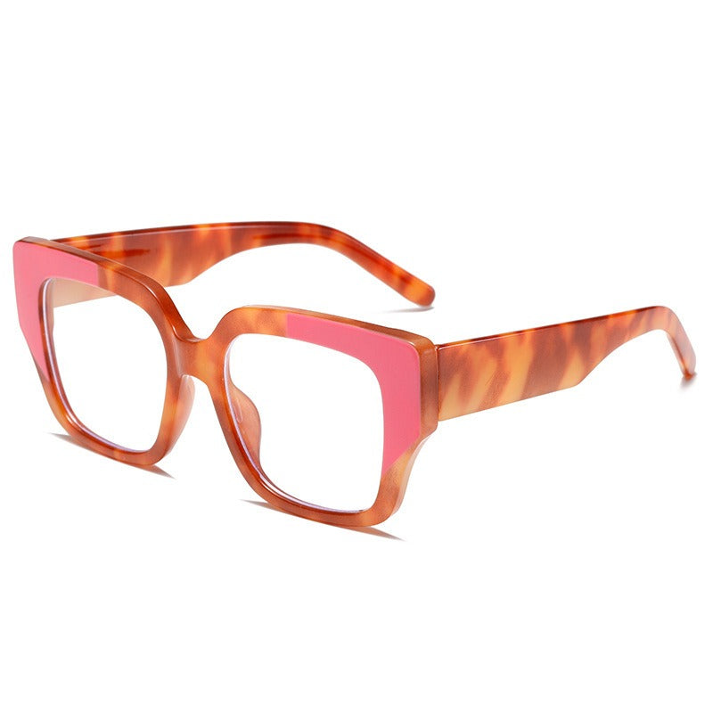 Large frame face slimming anti-blue light flat mirror.