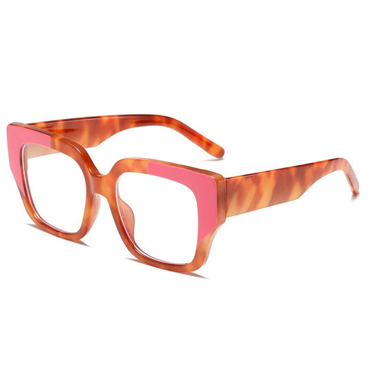 Large frame face slimming anti-blue light flat mirror.