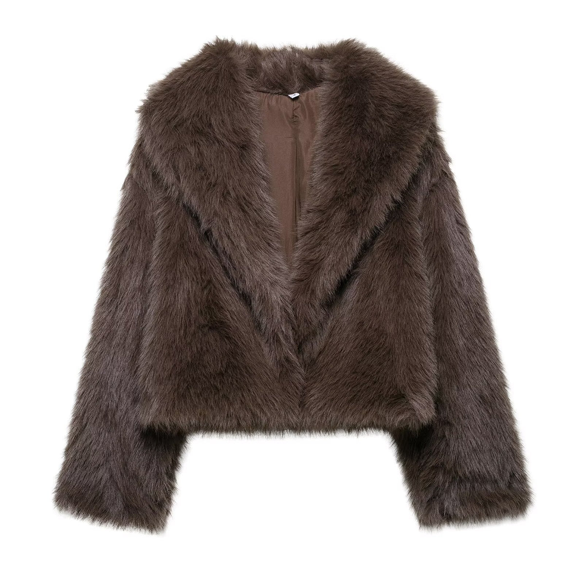 Casual short faux fur coat