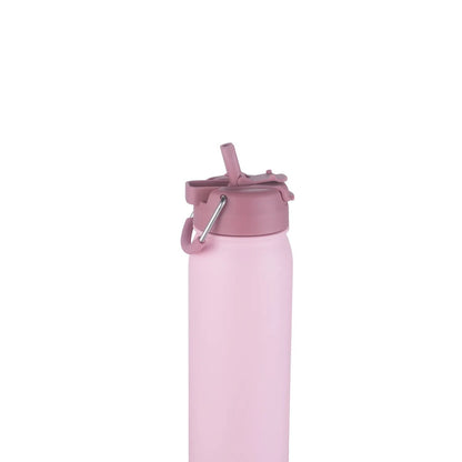 Freeze Sip  24oz Recycled Stainless Steel Bottle with easy carry handle, dual use lid & twist open bottom
