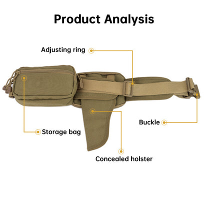 Tactical Gun Holster Waist Pack for Glock & 1911 – EDC Concealed Pistol Belt Pouch for 9mm, Hunting & CS Airsoft Gear