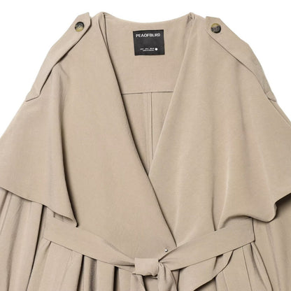 Chic Long Sleeve Trench Coat with Belt for Women