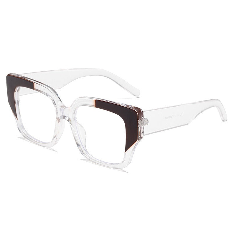 Large frame face slimming anti-blue light flat mirror.