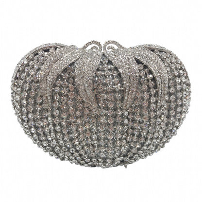 Fruit and Vegetable Tomato Slips Empty Metal Inlaid Diamond Full Water Diamond Handbag