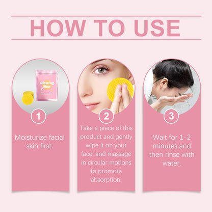 Eelhope Turmeric Acid Cleansing Pad Gently Cleanses Facial Skin Pores, Moisturizes And Refreshes Skin Care