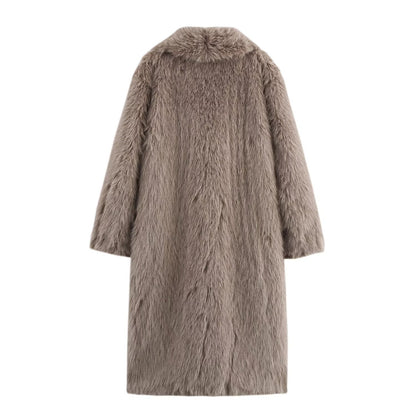 Versatile faux fur coat for women's clothing