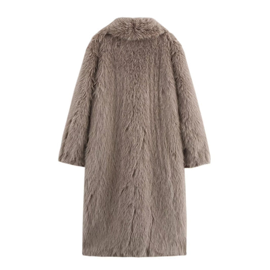 Versatile faux fur coat for women's clothing