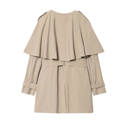 Chic Long Sleeve Trench Coat with Belt for Women