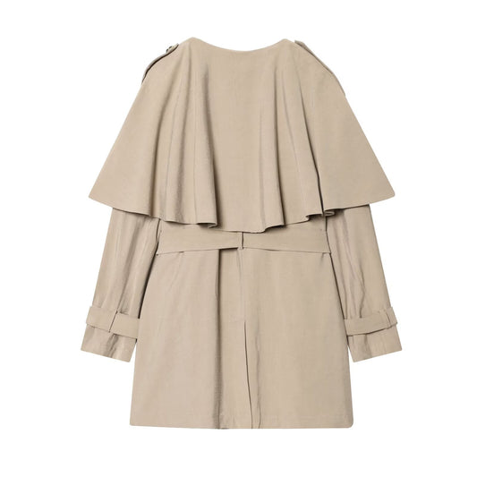 Chic Long Sleeve Trench Coat with Belt for Women