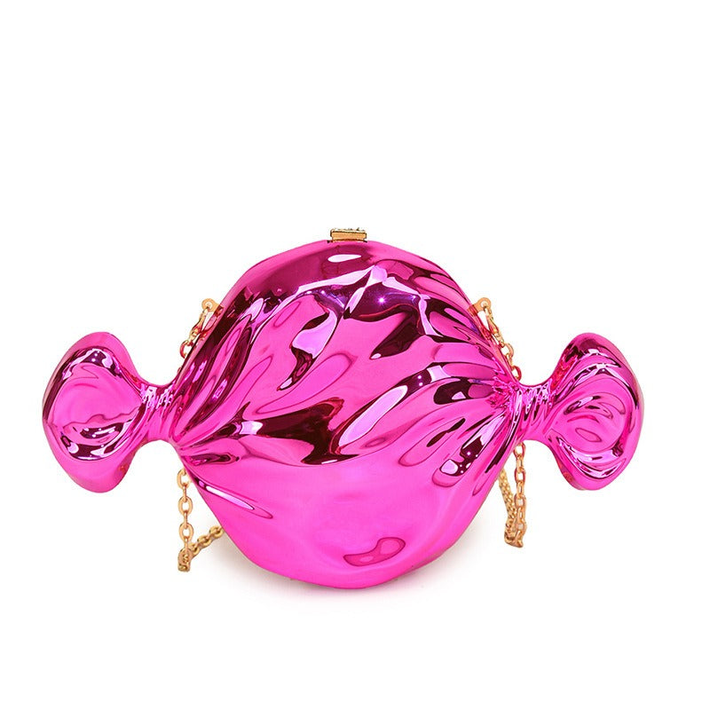 Fashion niche candy acrylic bag, forest style soft girl cute and versatile chain crossbody small round bag