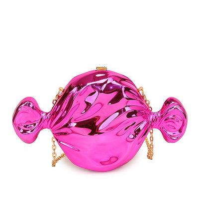 Fashion niche candy acrylic bag, forest style soft girl cute and versatile chain crossbody small round bag