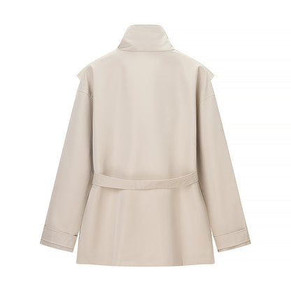 Leisure versatile classic motorcycle trench coat