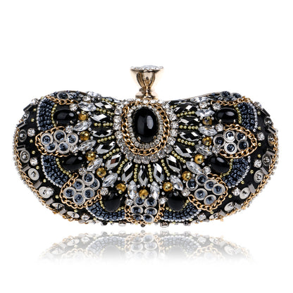 Embroidered Evening Bags Ladies European and American Retro Banquet Evening Bags Dress Clutches