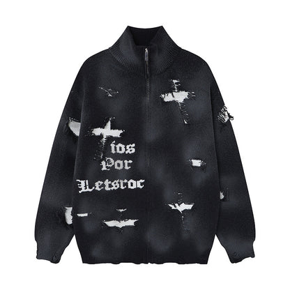 Gradient tie dye cross coat