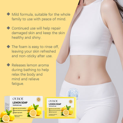 OUHOE Herbal Lemon Bath Soap Gently Cleanses Smooth Body And Skin With Refreshing Oil-Controlling Cleansing Soap