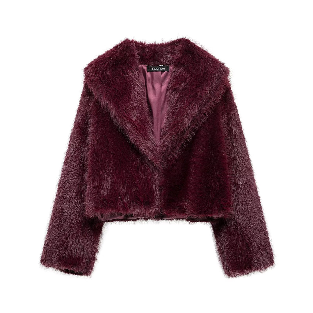 Casual short faux fur coat