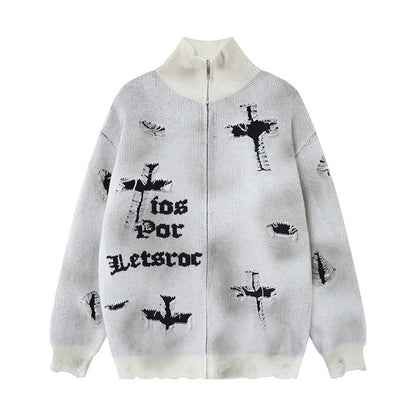 Gradient tie dye cross coat