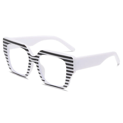 Large frame face slimming anti-blue light flat mirror.