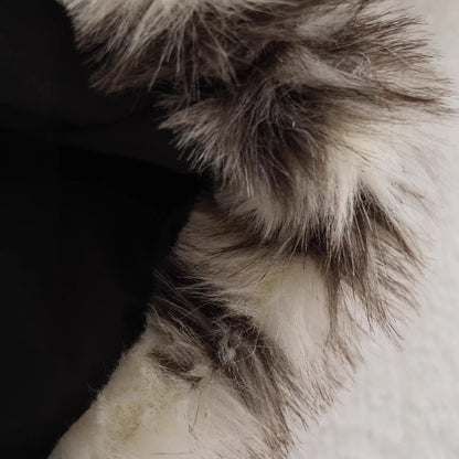Artificial fur plush coat for women