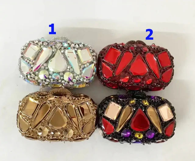 Wedding Purse Stone Bridal Prom Handbags Women Diamond Evening Clutches Purses Big Stones
