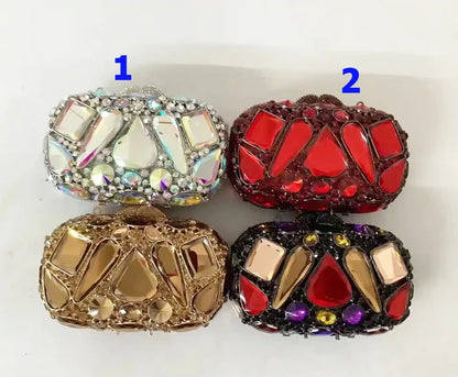 Wedding Purse Stone Bridal Prom Handbags Women Diamond Evening Clutches Purses Big Stones